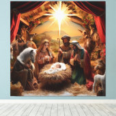 クリスマス出生 キャンバスプリント (インサイチュ (ウッドフロア))