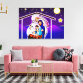 クリスマス出生 キャンバスプリント (インサイチュ (リビング))