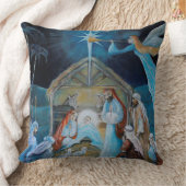 クリスマス出生 クッション (ブランケット)