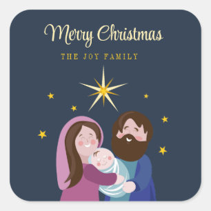 クリスマス出生 スクエアシール