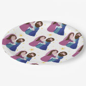 クリスマス出生 ペーパープレート (アングル)