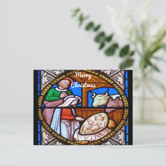 クリスマス出生 ポストカード (スタンド正面)