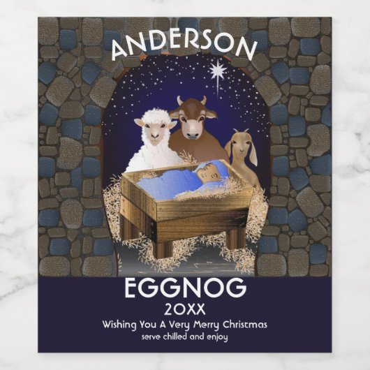 クリスマス出生 ワインラベル (シングルラベル)