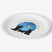 クリスマス出生|世界への喜び|休日 ペーパープレート (アングル)