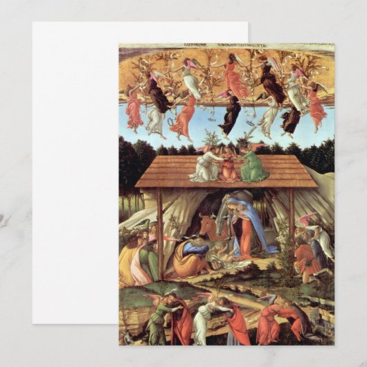 クリスマス出生、誕生のBotticelli著 (正面/裏面)