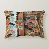 クリスマス出生、誕生のBotticelli著 アクセントクッション (正面)