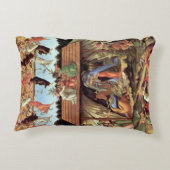 クリスマス出生、誕生のBotticelli著 アクセントクッション (裏面)