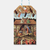 クリスマス出生、誕生のBotticelli著 ギフトタグ (正面)