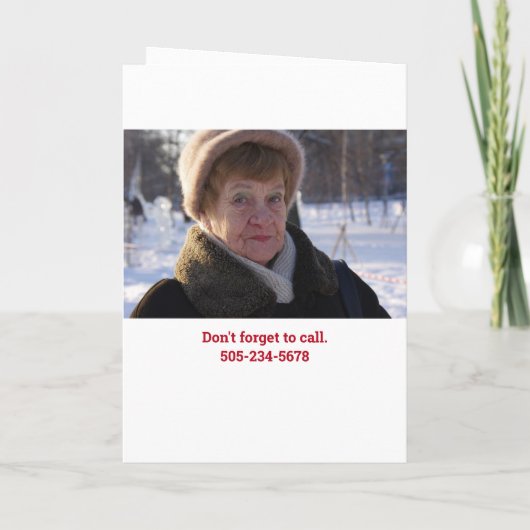 クリスマス出生in赤from祖母 シーズンカード (裏面)