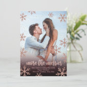 クリスマス出産発表写真カード 招待状 (スタンド正面)