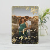 クリスマス出産発表写真カード 招待状 (スタンド正面)