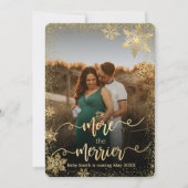 クリスマス出産発表写真カード 招待状 (正面)