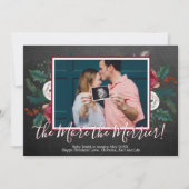 クリスマス出産発表写真カード 松 招待状 (正面)