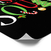 クリスマス分隊の家族のマッチングおもしろいクリスマス ポスター (角)