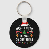 クリスマス分隊の家族の昼寝で最も可能性が高い キーホルダー (正面)