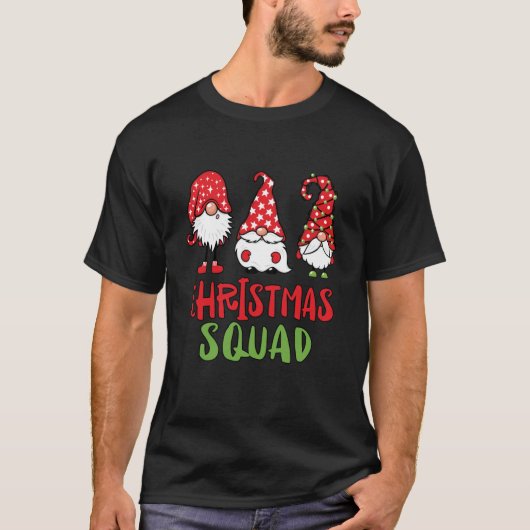 クリスマス分隊グノーミーシャツおもしろいクリスマスグノーム Tシャツ (正面)