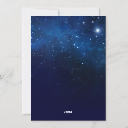 クリスマス切り出しの町とサンタクロースの夜 シーズンカード (裏面)