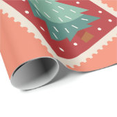 クリスマス切手おもしろい写パーソナライズされた真 ラッピングペーパー (ロールコーナー)