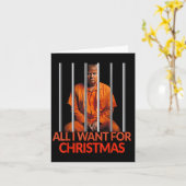 クリスマス刑務所に行きたいことをすべて切り詰める カード (黄色い花)