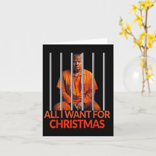 クリスマス刑務所に行きたいことをすべて切り詰める カード (黄色い花)