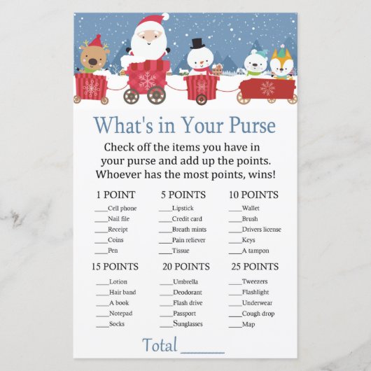 クリスマス列車あなたの財布のゲームの中に何がある (正面)