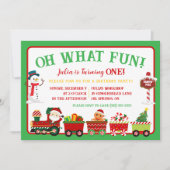 クリスマス列車おおーおもしろい!誕生日パーティー 招待状 (正面)