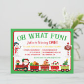 クリスマス列車おおーおもしろい!誕生日パーティー 招待状 (スタンド正面)