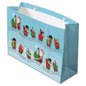 クリスマス列車に乗る黒少年 ラージペーパーバッグ (裏面アングル)