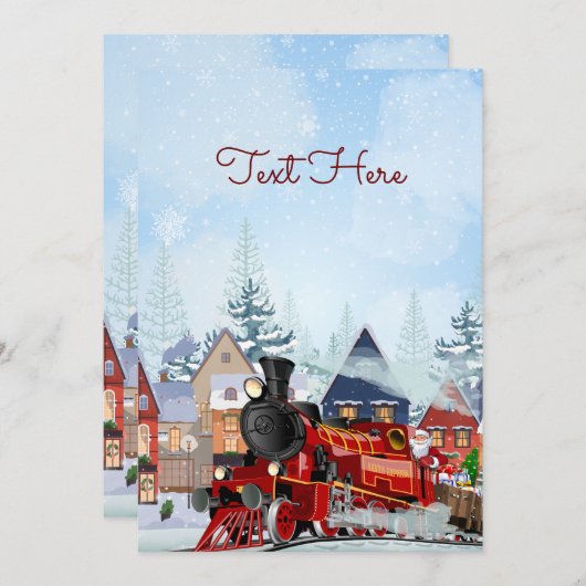 クリスマス列車の冬 シーズンカード (正面/裏面)