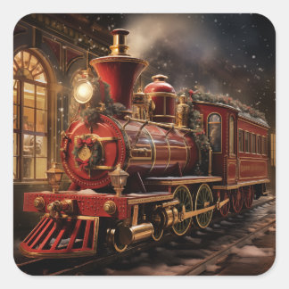 クリスマス列車 スクエアシール