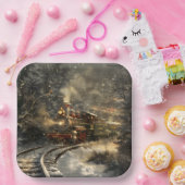 クリスマス列車 ペーパープレート (パーティー)