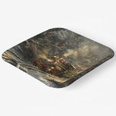 クリスマス列車 ペーパープレート (傾斜あり)