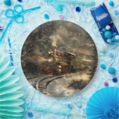 クリスマス列車 ペーパープレート (パーティー)