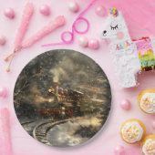 クリスマス列車 ペーパープレート (パーティー)