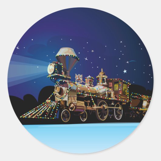 クリスマス列車 ラウンドシール (正面)