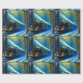 クリスマス列車 ラッピングペーパー (フラット)