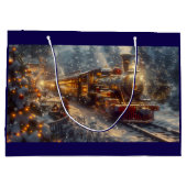 クリスマス列車 ラージペーパーバッグ (裏面)