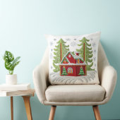 クリスマス刺繍スノーフレーク装飾用クッション クッション (椅子)