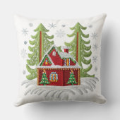 クリスマス刺繍スノーフレーク装飾用クッション クッション (裏面)