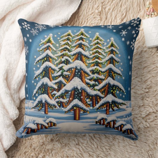 クリスマス刺繍スノーフレーク装飾用クッション クッション (ブランケット)