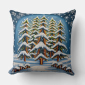 クリスマス刺繍スノーフレーク装飾用クッション クッション (正面)