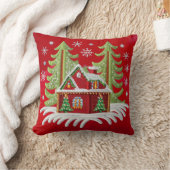 クリスマス刺繍スノーフレーク装飾用クッション クッション (ブランケット)