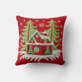 クリスマス刺繍スノーフレーク装飾用クッション クッション (裏面)