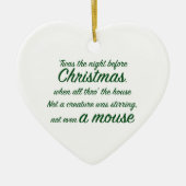 クリスマス前のナイトセラミックオーナメント セラミックオーナメント (正面)