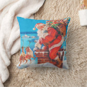 クリスマス前の夜のサンタクロース クッション (ブランケット)