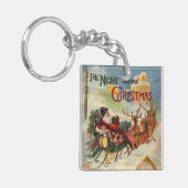 クリスマス前の夜のヴィンテージクリスマス キーホルダー (正面左)