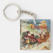 クリスマス前の夜のヴィンテージクリスマス キーホルダー (正面)