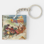 クリスマス前の夜のヴィンテージクリスマス キーホルダー (裏面)
