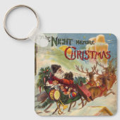 クリスマス前の夜のヴィンテージクリスマス キーホルダー (正面)