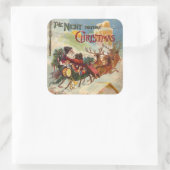 クリスマス前の夜のヴィンテージクリスマス スクエアシール (バッグ)
